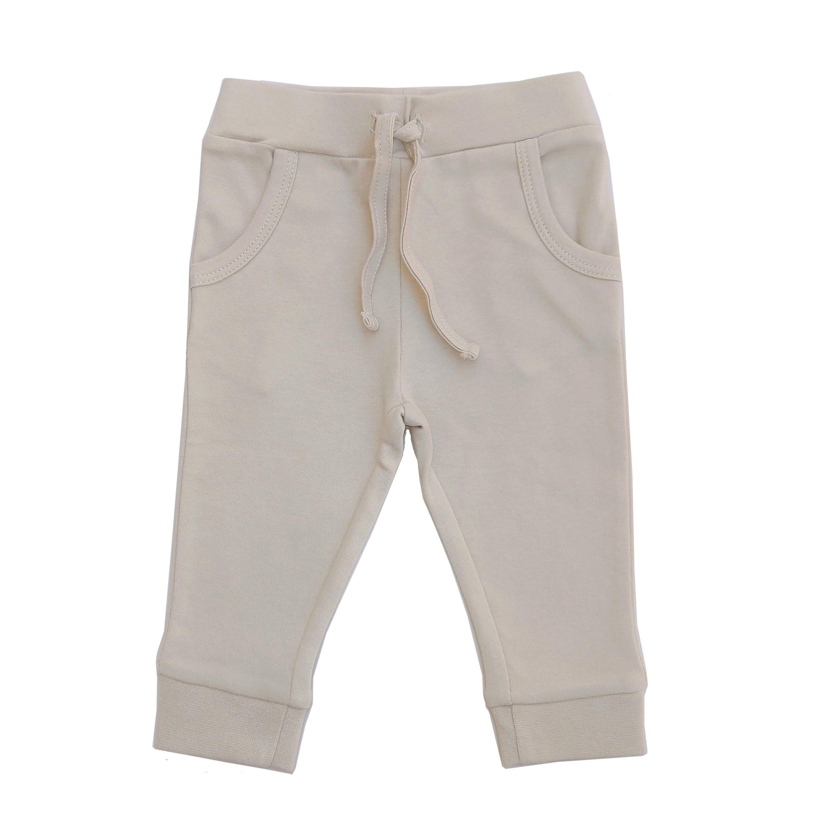 baby jogger pants Organic baby jogger pants | Cotton baby bottoms 12-18M / Fawn | infant