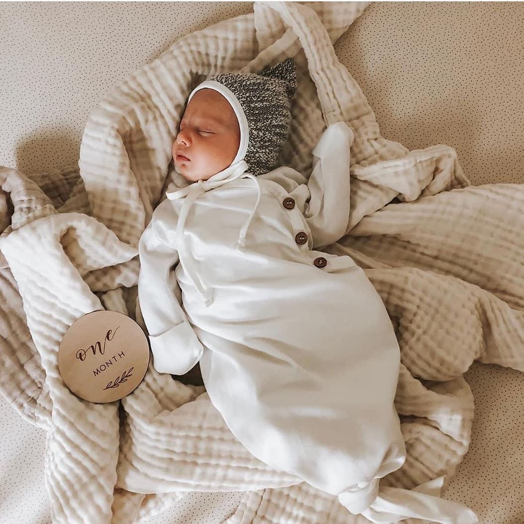 Organic baby clothes, Organic baby clothes brand, Affordable baby clothes, Soft baby clothes, Newborn baby clothes, modern organic baby clothes, baby rompers, kimono knotted gown, knotted baby gown, monica and andy