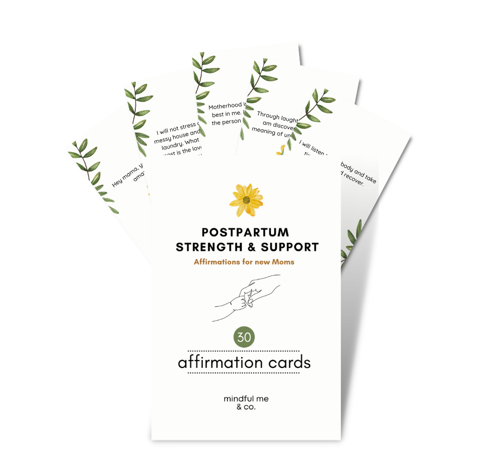New mom affirmation cards postpartum labor and delivery affirmations motherhood positive mindset postpartum parenthood support  mothers day gift push present mindful mindset self love baby shower