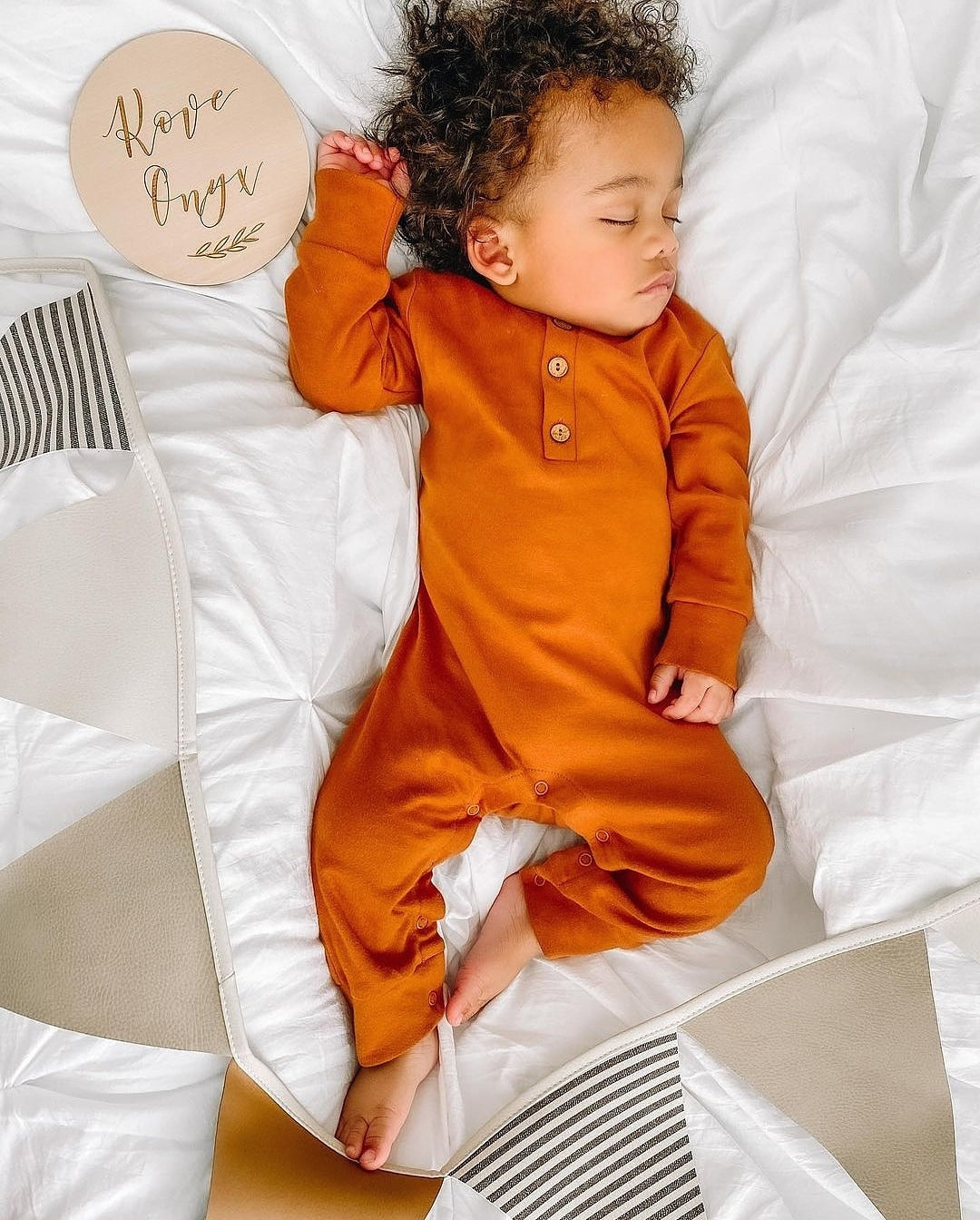 organic baby romper | long sleeve cotton one-piece