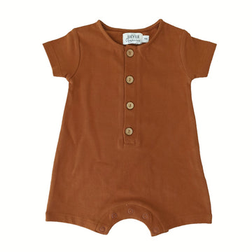 organic cotton baby romper ginger short sleeve one piece baby outfit unisex baby clothes breathable summer baby romper