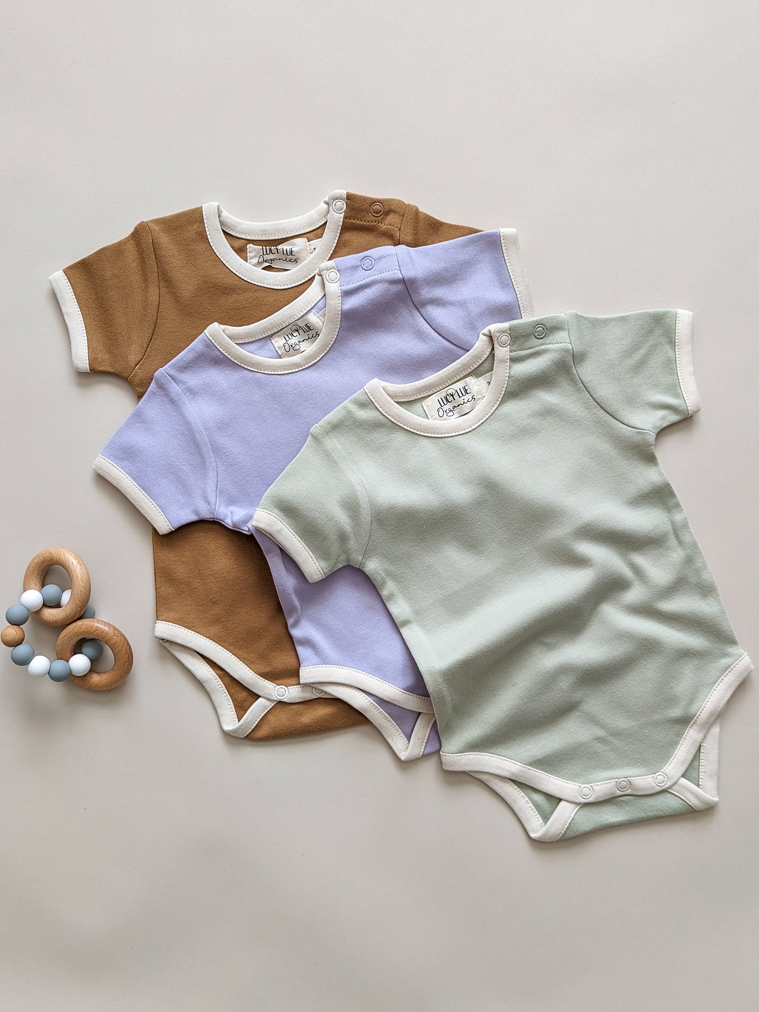 Organic Cotton Onesies. Made with 100% GOTS-certified organic cotton.