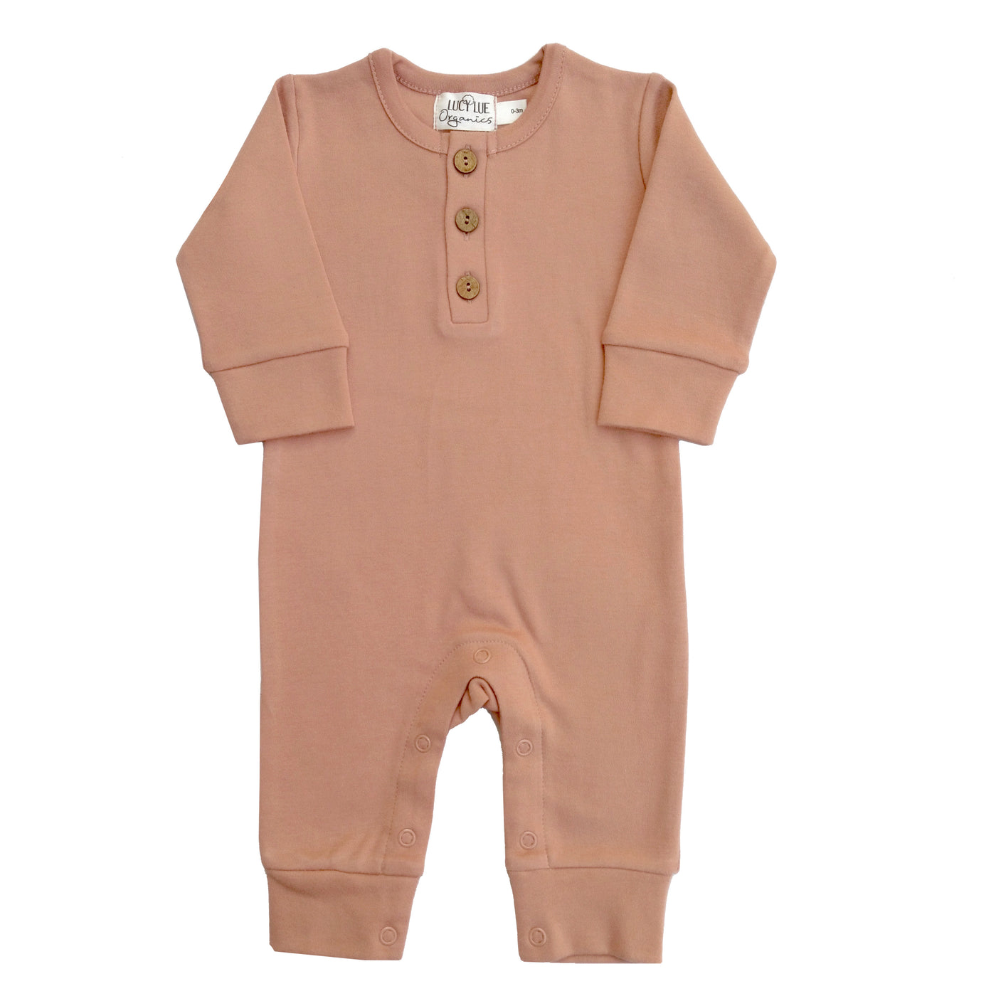 Organic Coverall Romper Clay (0/3m 12/18m only)