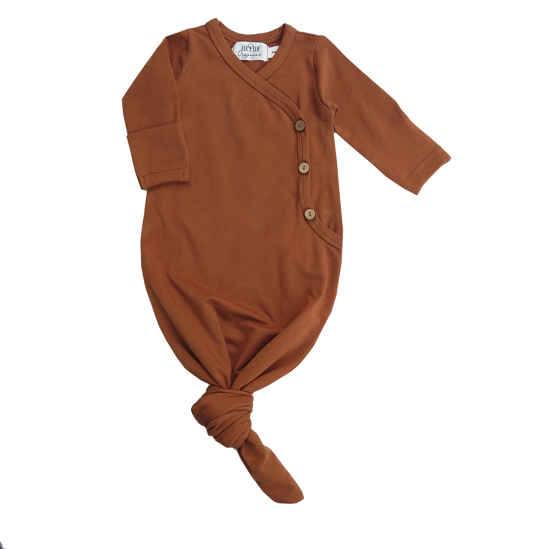 Lucy Lue Organics. Coming home outfit. Organic baby clothes. Organic baby clothing. Newborn clothes. Soft baby clothes. Kimono knotted gown. knotted baby gown. newborn knotted gown. Newborn bundle. Organic cotton knotted baby gown. Monica and Andy, eco-friendly baby clothes, organic newborn clothes, organic baby basics, organic baby layette, l’oved baby, baby knotted gowns, baby knotted gown, knotted baby gown, baby onesie, organic baby girl clothes, baby gown, baby sleeper, organic baby gown