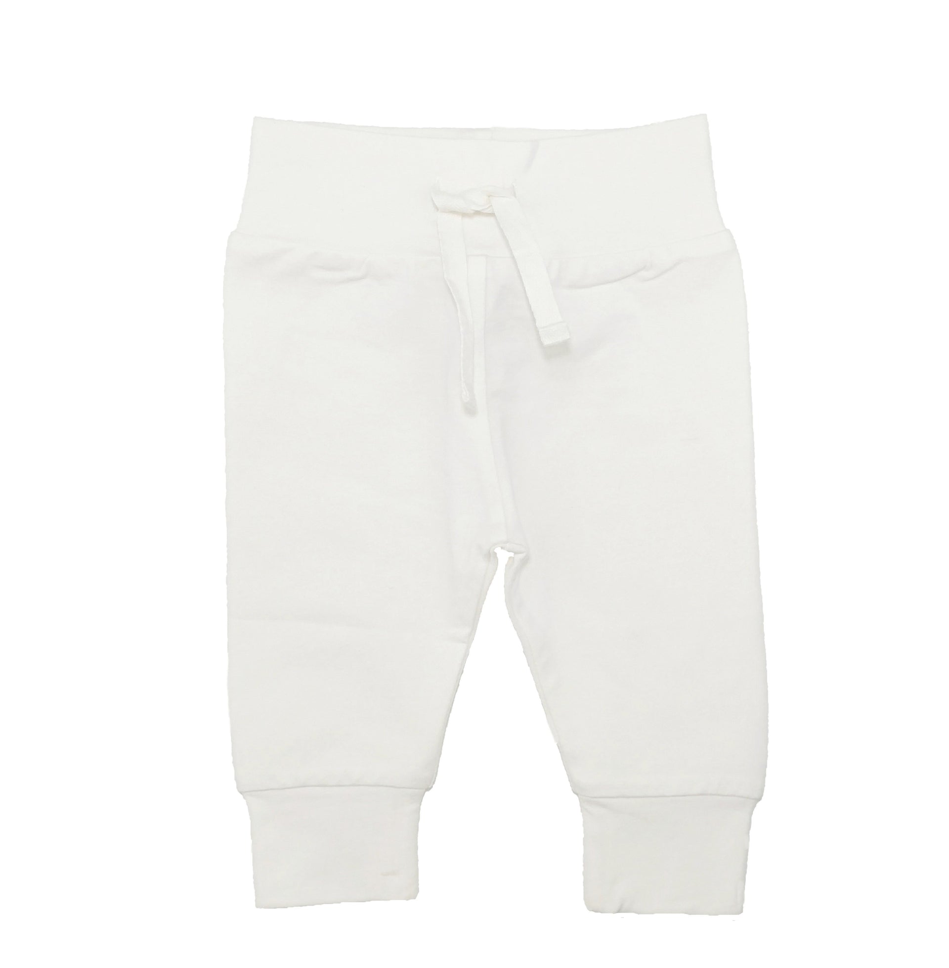 Best selling organic baby leggings in the softest organic cotton fabric. Made by Lucy Lue Organics.  Popular gender neutral ivory color. Baby list must-have. Newborn take home outfit