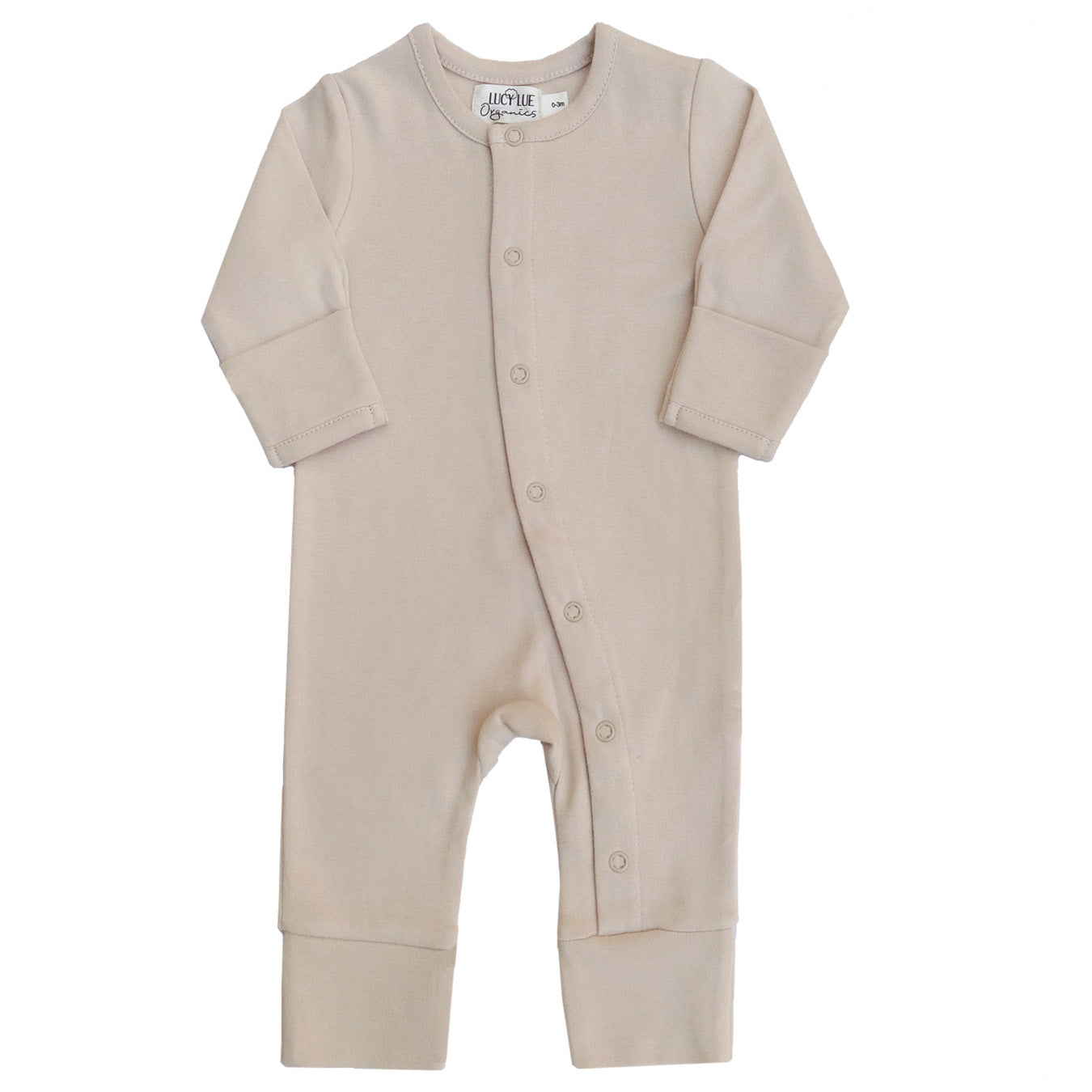 Organic Snap footie by Lucy Lue Organics. long sleeve baby romper. Organic baby clothes. Modern organic baby clothes. soft Baby rompers. organic baby bodysuit. baby snap romper. Footed sleepers. organic onesie, long sleeve romper, newborn baby clothes, L'oved baby romper jumpsuit. sustainable baby clothes, neutral solid color baby clothes organic baby snap romper fawn long sleeve newborn outfit cotton baby one piece infant sleeper snap closure baby clothes