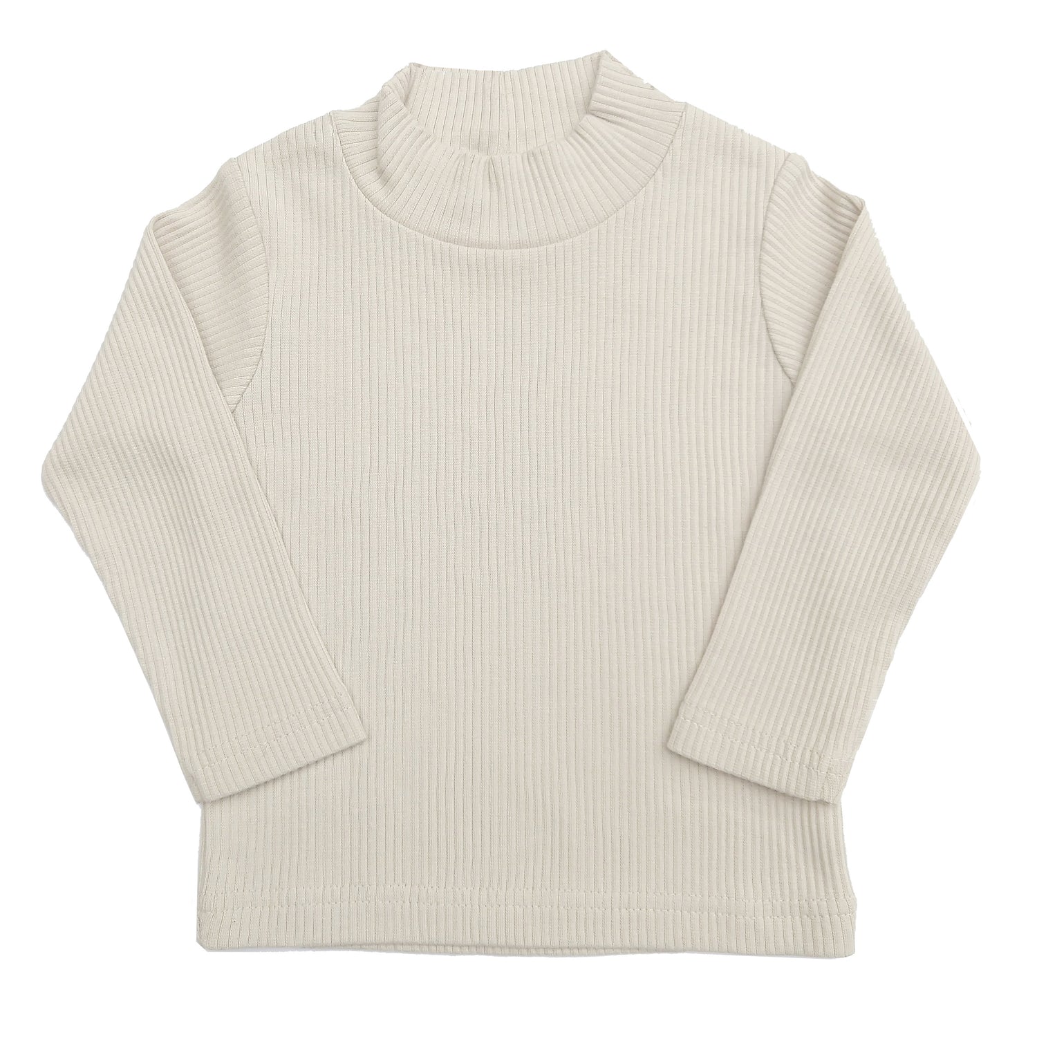 organic long sleeve baby top ribbed cotton infant shirt oatmeal baby clothes warm baby outfit layering top baby fall winter essentials baby gifts family photos girl boy modern unisex clothing on sale best baby brand Lucy lue organics
