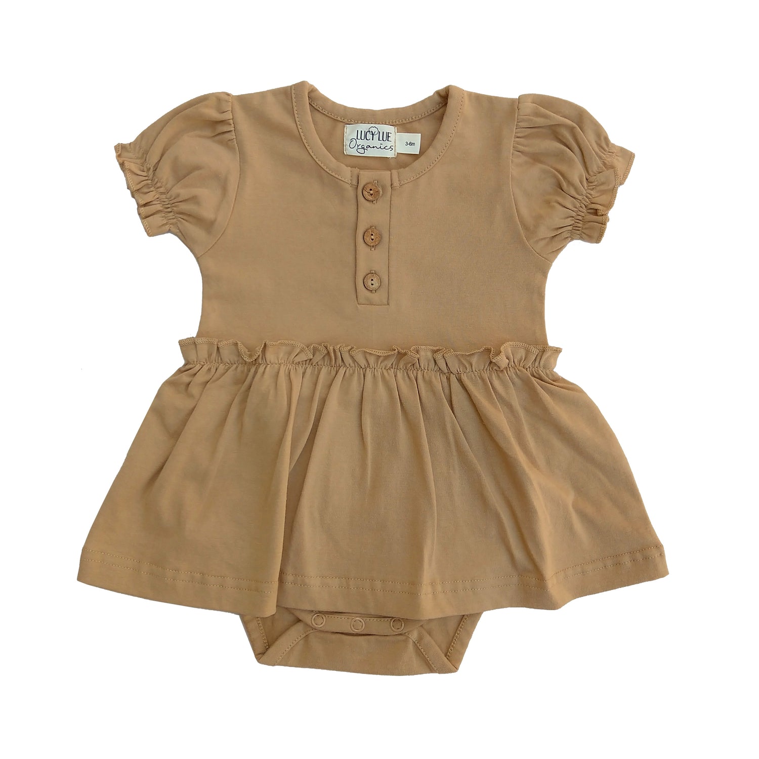organic baby girl skirted bodysuit dress Lucy Lue organics