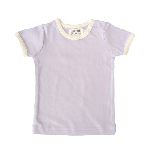 Organic cotton purple baby T-shirt. Baby girl T-shirt. Spring baby clothing, retro baby clothes, organic baby clothes, Lucy Lue Organics