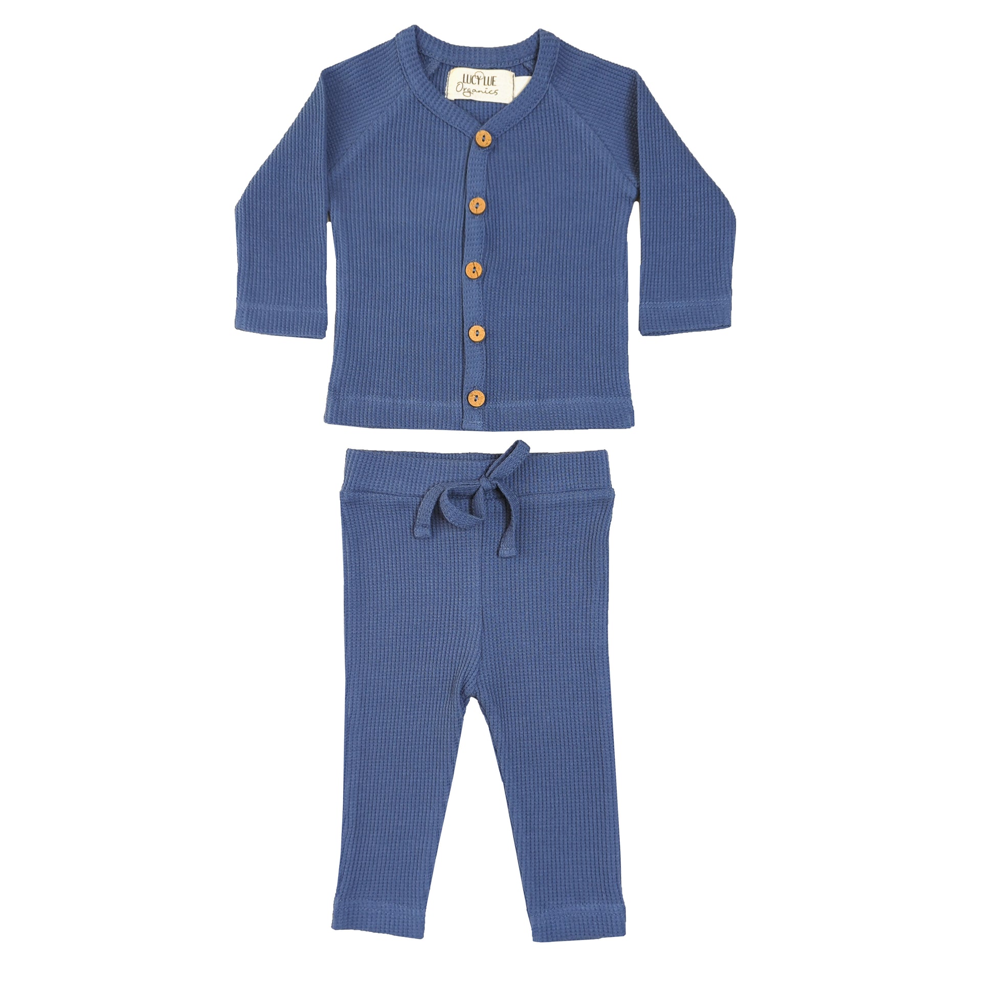 organic waffle newborn outfit blue baby set cotton waffle baby clothes newborn top and pants set organic baby outfit